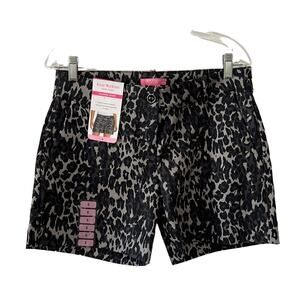 Isaac Mizrahi Leopard Print Tailored Shorts Size 6 Casual Animal Print